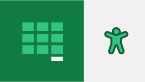 שני סמלי נגישות עבור Excel