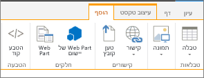 הוספת רצועת הכלים בדף Wiki