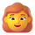 Emoji של אישה ב- Teams עם שיער אדום