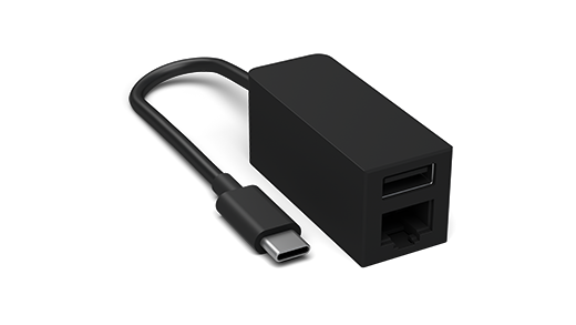 מתאם Surface USB-C ל- Ethernet ול- USB 3.0