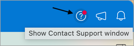 צור קשר עם התמיכה בצילום מסך של Outlook חמש