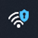 כאשר אתה מחובר ל- VPN באמצעות Wi-Fi, Wi-Fi יוצג מגן VPN כחול קטן.  