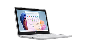 מציג את מכשיר Surface Laptop SE, פתוח ומוכן לשימוש.