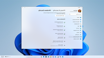 מסך Windows 11 המציג פרטיות ואבטחה, הגדרות אבטחת Windows