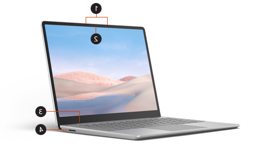 הסברים לחזית של Surface Laptop Go