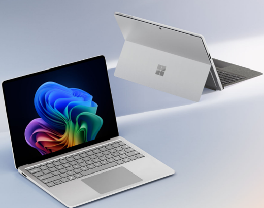 צילום מסך של Surface Laptop (מהדורה 7) ו- Surface Pro (מהדורה 11 בפלטינה.