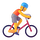 Emoji של אדם Teams  רכיבה על אופניים