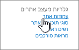 האפשרות 'עמודת אתר' בדף 'הגדרות האתר'