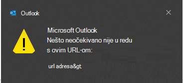 Outlook Nešto neočekivano nije u redu