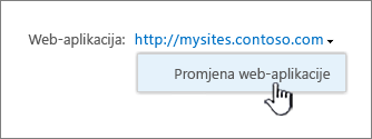 Promjena mogućnosti web-aplikacije