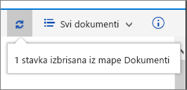 Brisanje crte stanja pri vrhu zaslona