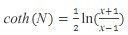 formula za hiperbolični arkus-kontangens