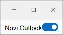 prebacivanje s nove snimke zaslona programa Outlook