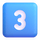 Emotikon tipke s brojem tri na tipkovnici u aplikaciji Teams