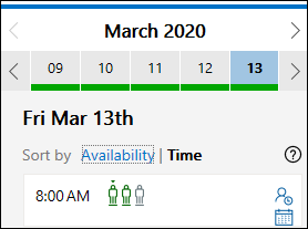 FindTime dates Dostupnost i mogućnosti vremena.
