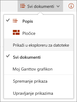 Prikazi sustava SharePoint Online u pregledniku Internet Explorer 11