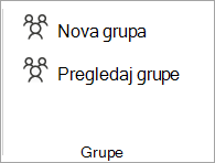 Na vrpci odaberite Pregledaj grupe