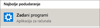 Zadani programi u sustavu Windows