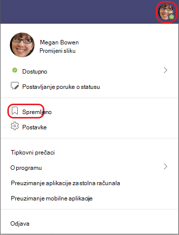 Spremljeni profil čavrljanja