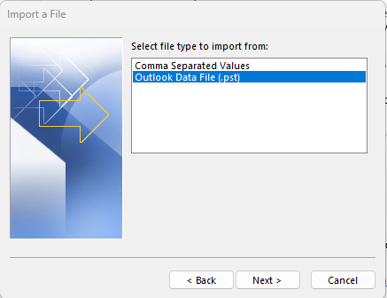 Pst datoteka programa Outlook