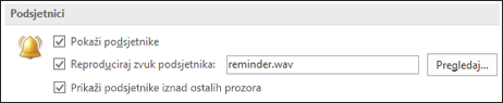 You can show reminders on top of other windows.