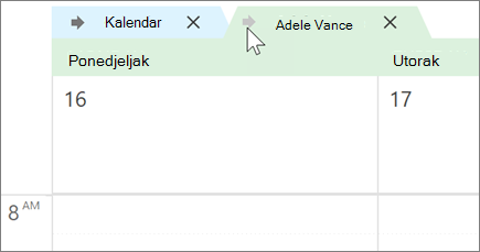 Preklopni kalendari u programu Outlook
