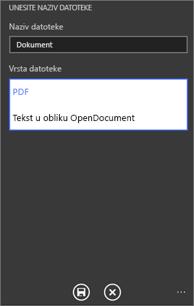Spremanje u obliku PDF datoteke