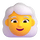 Emotikon žene s bijelom kosom u aplikaciji Teams