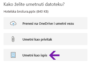 Mogućnost ispisa datoteka u programu OneNote za Windows 10