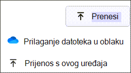 Pomoću gumba za prijenos odaberite lokalne datoteke za referencu.