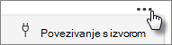 Snimka zaslona s gumbom povezivanje s izvorom.