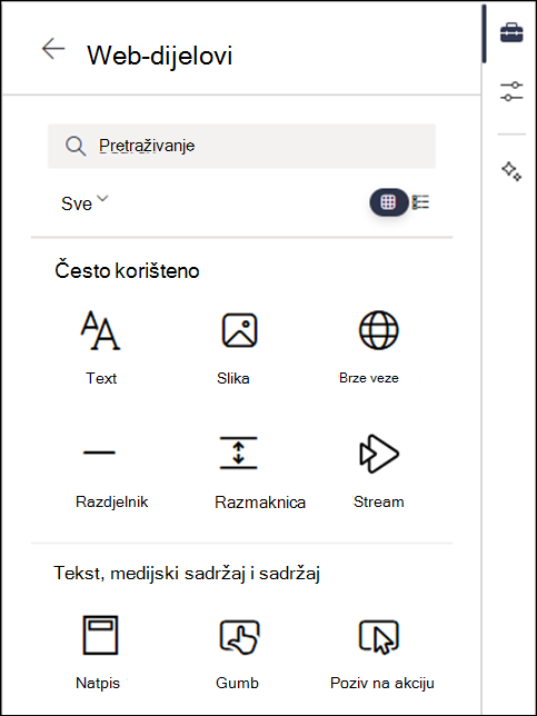 Web-parts listed in the level 2 of the toolbox