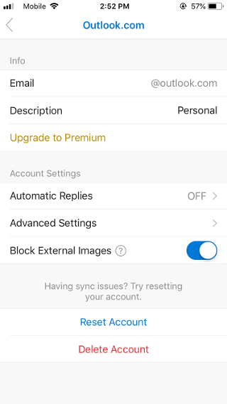 Blokiranje vanjskih slika u aplikaciji Outlook Mobile