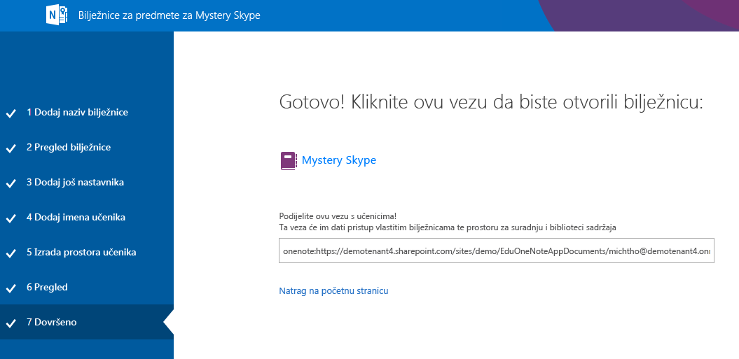 Postavljanje aplikacije Mystery Skype je gotovo