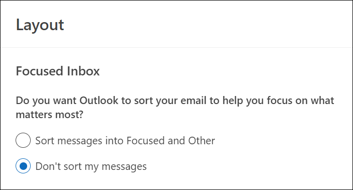 Nova fokusirana ulazna pošta programa Outlook