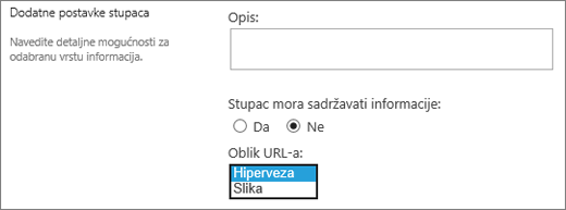 Odabiri stupaca slika/hiperveza