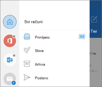Dodavanje računa u aplikaciji Outlook Mobile