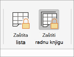 Zaštita radne knjige istaknute u sustavu MacOS