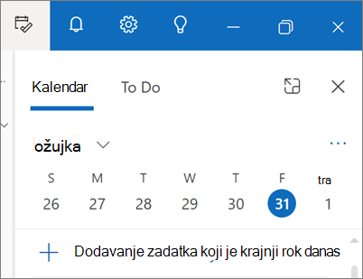 Moj dan u novom programu Outlook za Windows