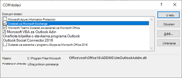 Outlook coms add-in window is open.
