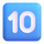 Emotikon tipke s brojem deset na tipkovnici u aplikaciji Teams