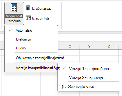 Menu to change Compatibility Version:

Formula > Calculation Options > Compatibility Versions