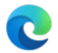Logotip preglednika Microsoft Edge s vezom na pomoć i učenje preglednika Microsoft Edge.