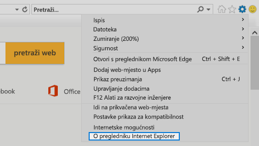 O pregledniku Internet Explorer