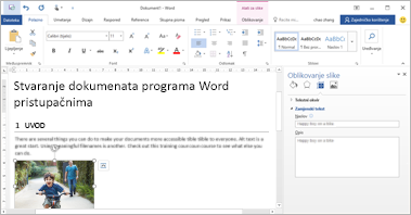Pogledajte sljedeću obuku da biste saznali kako stvoriti pristupačne dokumente pomoću programa Word 2016.