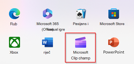 Clipchamp je aplikacija ulazne pošte u sustavu Windows 11