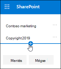 Hivatkozást vagy címkét adhat hozzá egy kommunikációs SharePoint lábléchez.