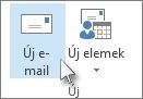 Kattintás az Új e-mail gombra