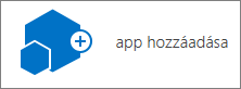Az Alkalmazás hozzáadása ikon a Webhely tartalma párbeszédpanelen.