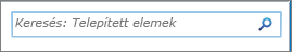 Telepített elemek keresőmezője a SharePoint 2010-ben